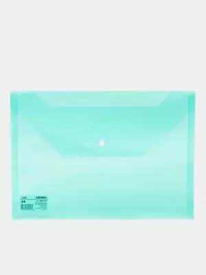 Папка-конверт на кнопке Deli "Aurora" А4, 1 отделение (Арт.- 10452-EF) Зеленая