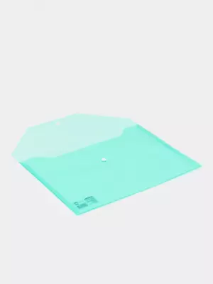 Папка-конверт на кнопке Deli "Aurora" А4, 1 отделение (Арт.- 10452-EF) Зеленая