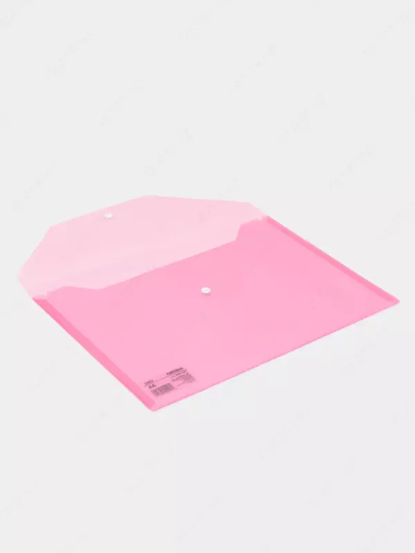 Папка-конверт на кнопке Deli "Aurora" А4, 1 отделение (Арт.- 10442-EF) Розовая