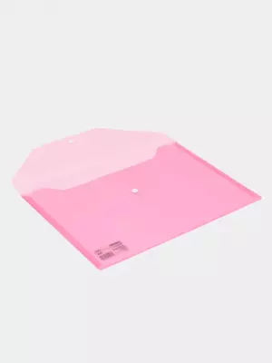 Папка-конверт на кнопке Deli "Aurora" А4, 1 отделение (Арт.- 10442-EF) Розовая