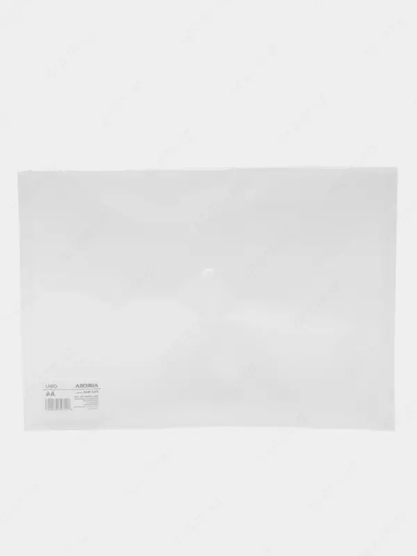 Папка-конверт на кнопке Deli "Aurora" А4, 1 отделение (Арт.- 10412-EF) Прозрачная