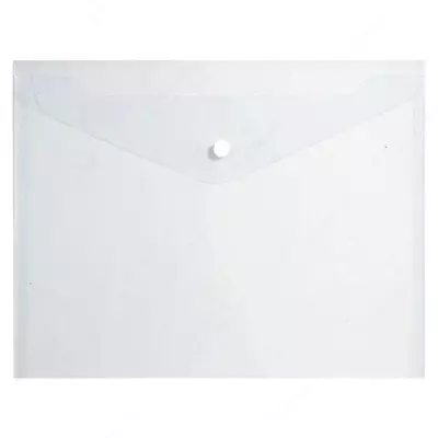 "Deli" tugmasidagi papka-konvert A4, 1 bo'lim (m.- 10512-EF) Shaffof