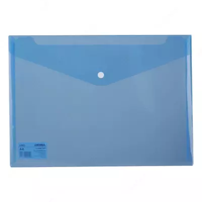 Папка-конверт на кнопке "Deli" Aurora, А4, 1 отд., 180 мкм (Арт.- 5505-bl) Синяя