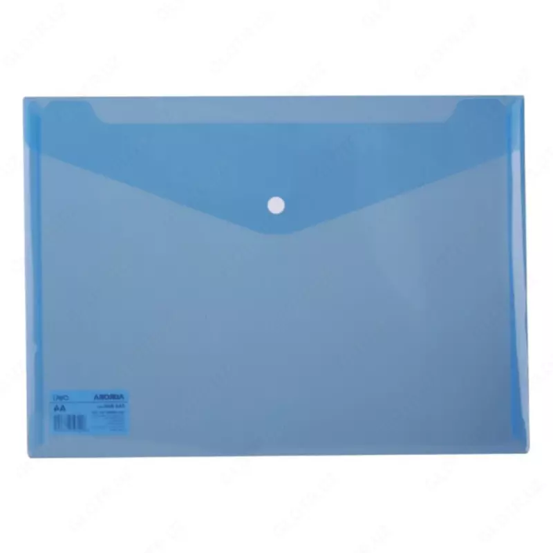 Deli "Aurora" A4 tugmasi bo'lgan konvert papkasi, 1 bo'lim, 180 mikron (Art. - 5505-bl) Moviy