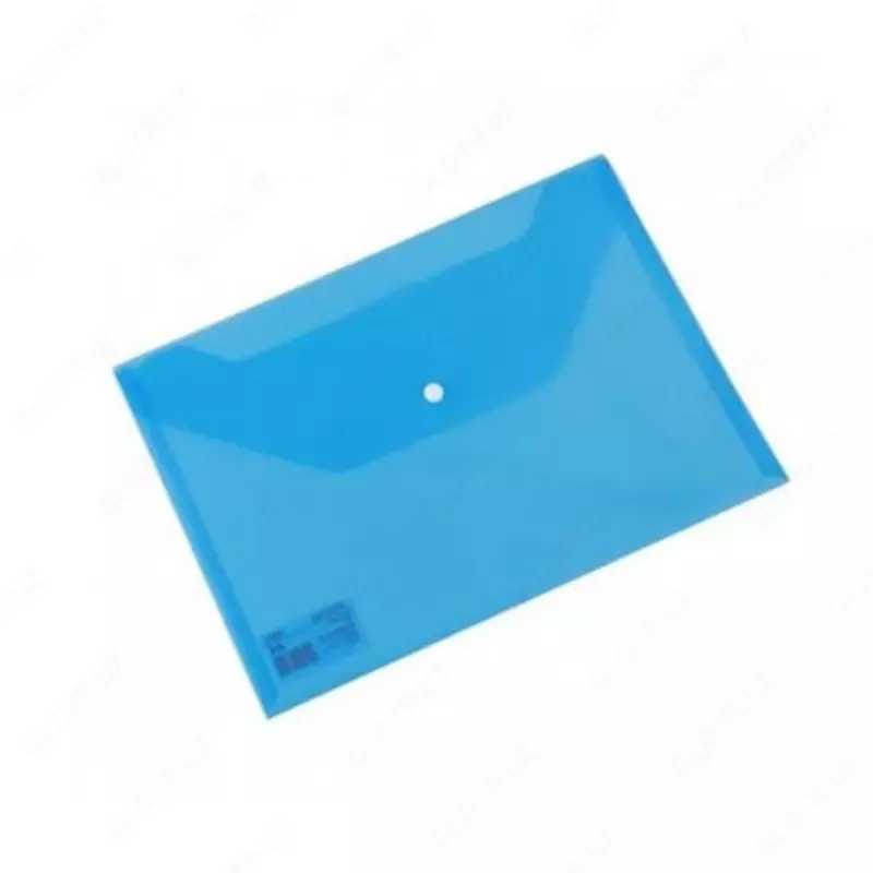 Deli "Aurora" A4 tugmasi bo'lgan konvert papkasi, 1 bo'lim, 180 mikron (Art. - 5505-bl) Moviy