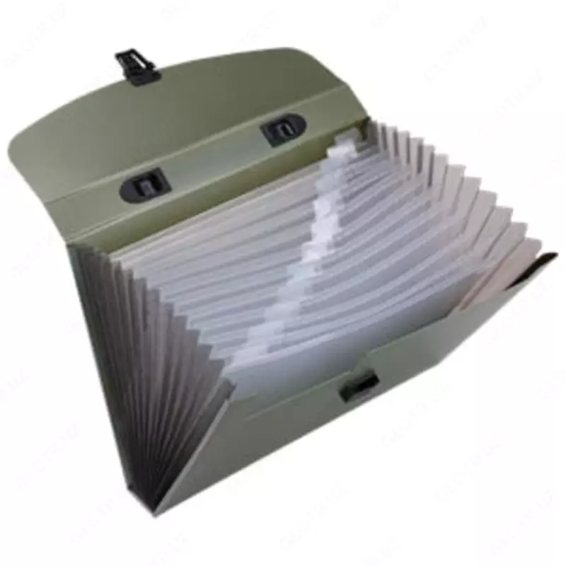 Папка- портфель "Deli" 12 отделений, застежка замок (Арт.- 5557) Ассортимент