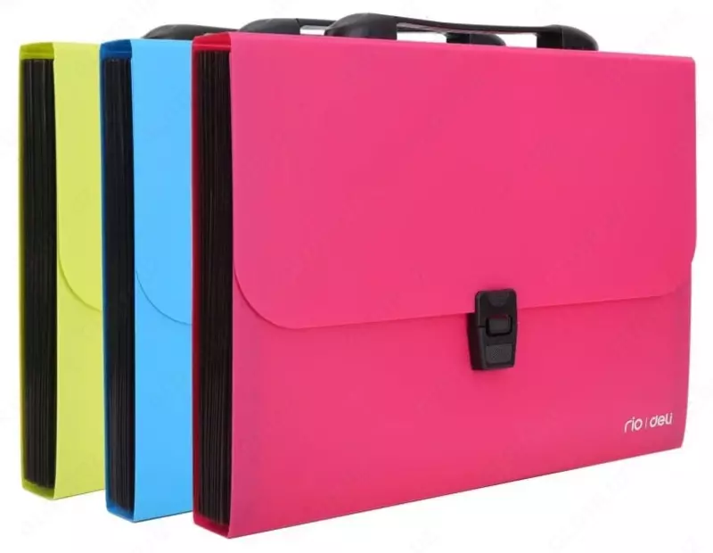 Папка - портфель Deli "Rio" 13 отделений, застежка замок (Арт.- 40302-EB) Ассортимент