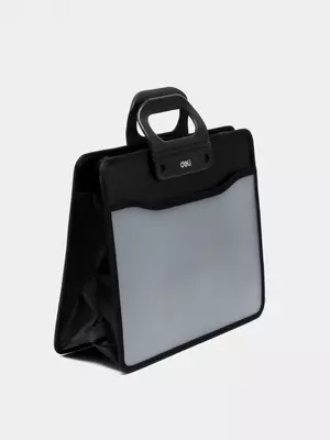 Папка-портфель с ручками "Deli" 295 х 360 мм (Арт.- 5579) Черная