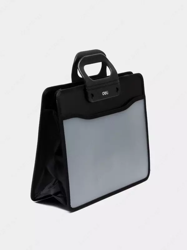 Папка-портфель с ручками "Deli" 295 х 360 мм (Арт.- 5579) Черная