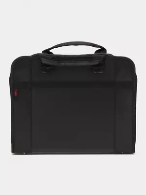 Папка-портфель с ручками "Deli" 370 х 280 мм (Арт.- 5865) Черная/серая