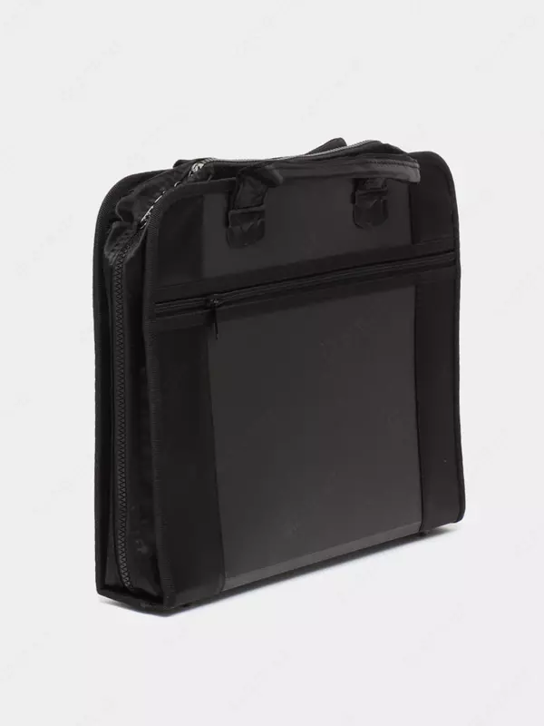 Папка-портфель с ручками "Deli" 370 х 280 мм (Арт.- 5865) Черная/серая