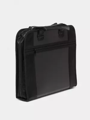 Папка-портфель с ручками "Deli" 370 х 280 мм (Арт.- 5865) Черная/серая