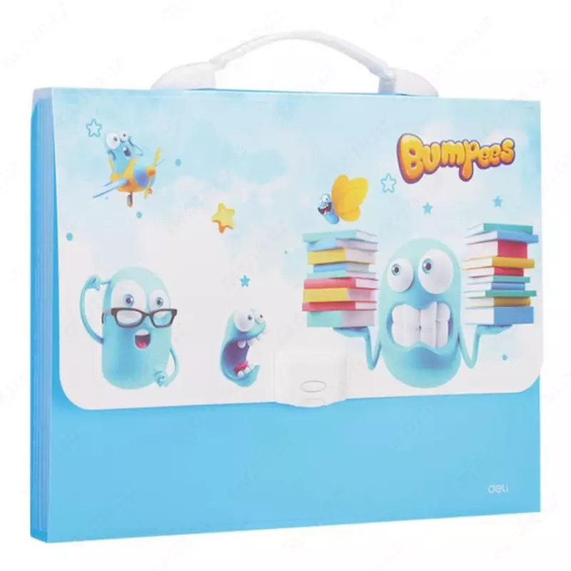 Папка-портфель Deli "Bumpees" 7 отделений, застежка замок (Арт.- 60102-EZ) Ассортимент