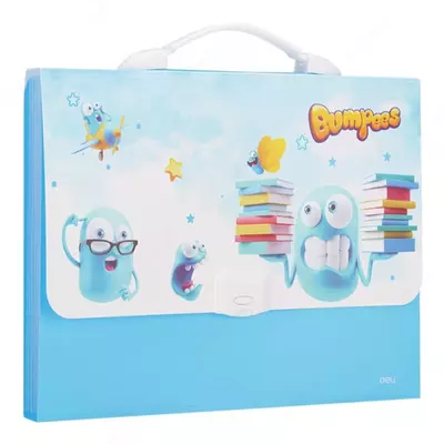 Папка-портфель Deli "Bumpees" 7 отделений, застежка замок (Арт.- 60102-EZ) Ассортимент