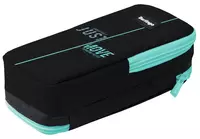 Пенал - футляр для канцтоваров Berlingo "Just move" 2 отделения (Арт.- PM09054) Черный/бирюзовый - 155 000 сум