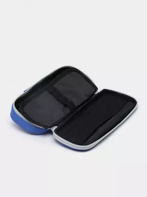 Пенал - футляр для канцтоваров "Deli" 2 отделения (Арт.- 66646) Синий