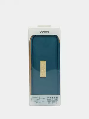 Пенал - футляр для канцтоваров "Deli" 2 отделения (Арт.- 66994) Зеленый