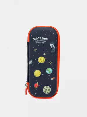 Пенал - футляр для канцтоваров Deli "Spaceship" 2 отделения (Арт.- 67093) Синий