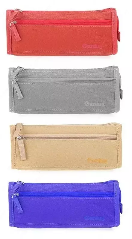 Школьный пенал для канцтоваров Deli "Genius" 2 отделения (Арт.- 86402) Ассорти