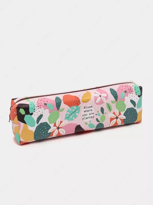 Пенал - футляр для канцтоваров Meshu "Blooming" 1 отделение (Арт.- MS_42796) Ассорти