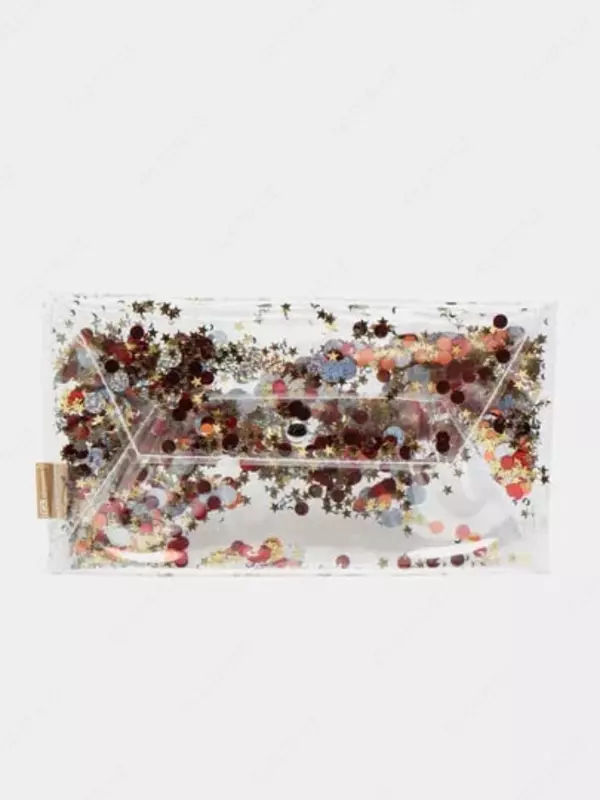 Пенал для канцтоваров "Феникс" 1 отделение (Арт.- 46419) С красными пайетками