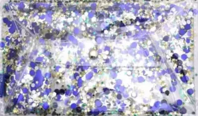 Пенал для канцтоваров "Феникс" 1 отделение (Арт.- 46420) С синими пайетками