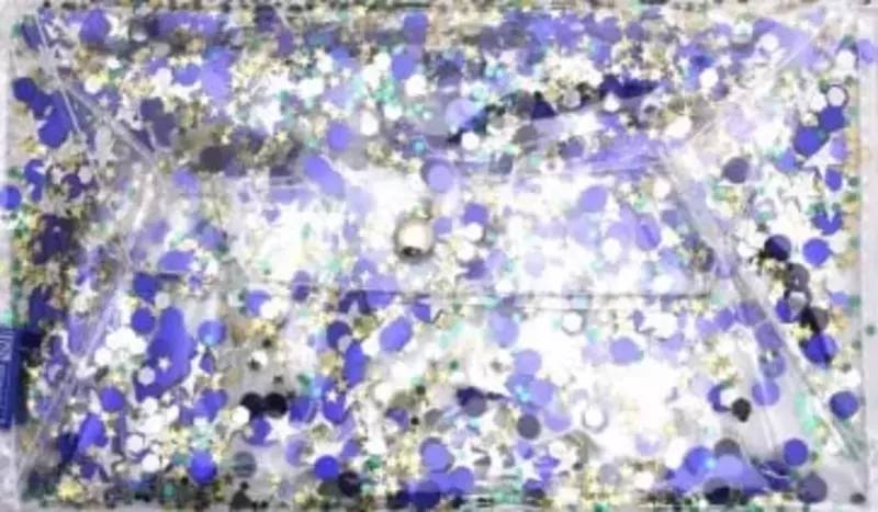 Пенал для канцтоваров "Феникс" 1 отделение (Арт.- 46420) С синими пайетками