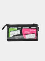 Qalam qutisi - kosmetik sumkasi Berlingo "Combo black" 3 bo'lakli (Art.- PM09133) Qora