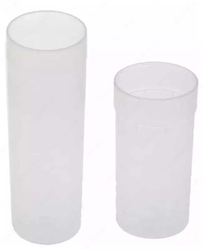 Пенал - тубус для канцтоваров Стамм "Crystal" 1 отделение (Арт.- ПН55) Белый