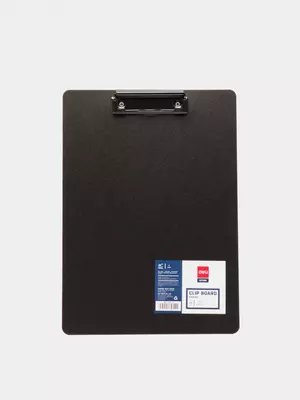 Papka - planshet "Deli" ustki qisqich (Art.- 75422-EF) Qora