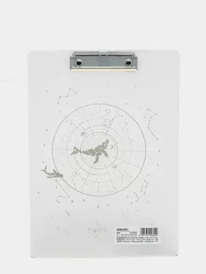 Папка - планшет "Deli" верхний зажим (Арт.- 72603) Прозрачная