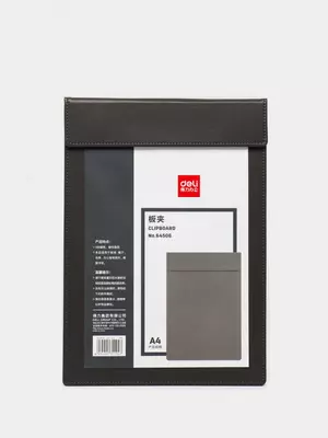 Папка - планшет "Deli" верхний магнитный зажим (Арт.- 64506) Коричневая