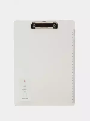 Папка - планшет "Deli" верхний зажим, шкала (Арт.- 72605) Прозрачная