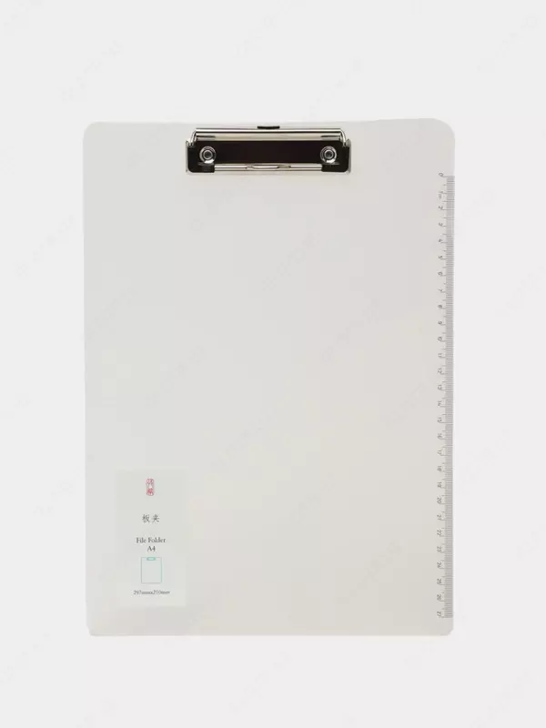 Папка - планшет "Deli" верхний зажим, шкала (Арт.- 72605) Прозрачная