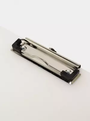 Папка - планшет "Deli" верхний зажим, шкала (Арт.- 72605) Прозрачная