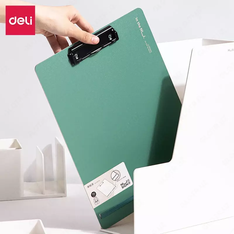 Папка - планшет "Deli Nusign 179" верхний зажим (Арт.- 179-NS-gn) Зеленая