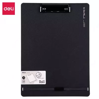 Папка - планшет "Deli Nusign 179" верхний зажим (Арт.- 179-NS-bk) Черная