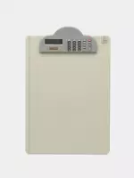75 000 сум Папка - планшет "Deli" верхний зажим-калькулятор (Арт.- 9259) Бежевая