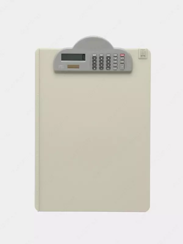 Папка - планшет "Deli" верхний зажим-калькулятор (Арт.- 9259) Бежевая