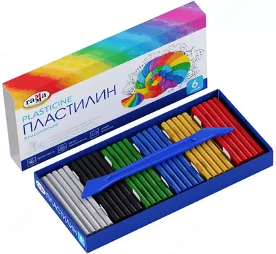 Художественный пластилин Гамма "Классический" 6 шт. (Арт. - 281030)