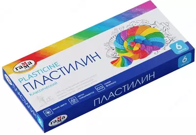 Художественный пластилин Гамма "Классический" 6 шт. (Арт. - 281030)