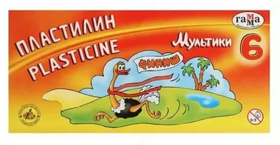 Художественный пластилин Гамма "Мультики" 6 шт. (Арт. - 280015)