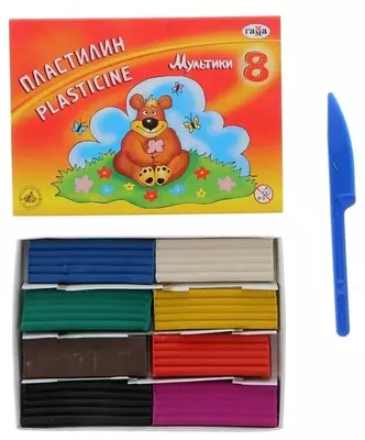 Художественный пластилин Гамма "Мультики" 8 шт. (Арт. - 280016)