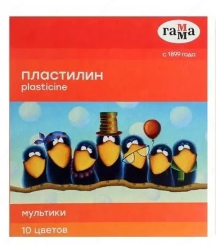 Художественный пластилин Гамма "Мультики" 10 шт. (Арт. - 280017)