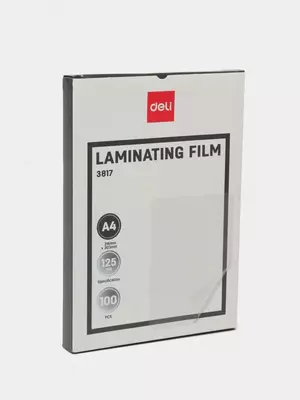 Пленка для ламинирования "Deli" А4, 100 листов (Арт. - 3817) Белая