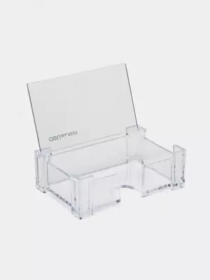 "Deli" plastik vizitkalari uchun stend (Art. - 7621) Shaffof