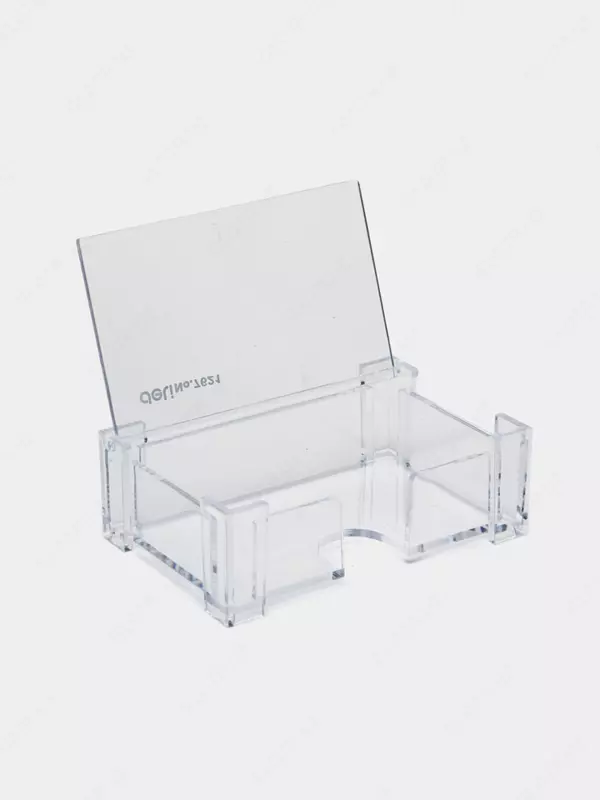 Подставка для визиток "Deli" пластиковый (Арт. - 7621) Прозрачный