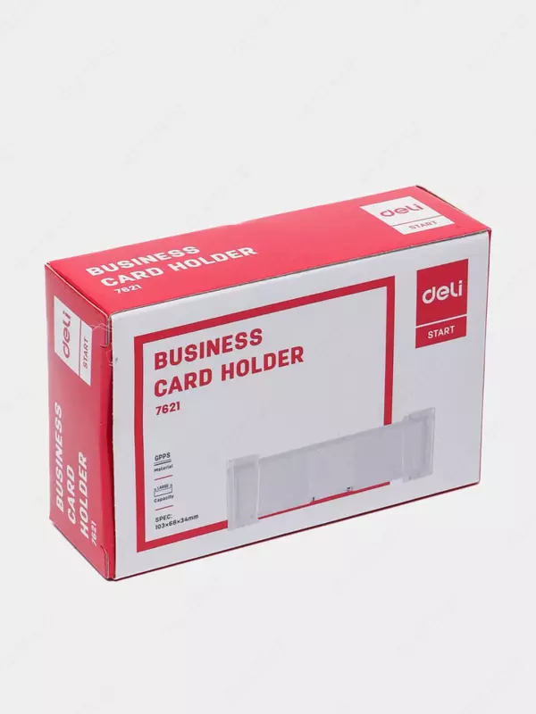 Подставка для визиток "Deli" пластиковый (Арт. - 7621) Прозрачный
