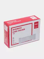 Подставка для визиток "Deli" пластиковый (Арт. - 7621) Прозрачный Только в розницу