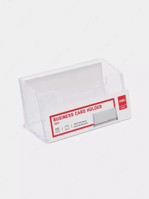 "Deli" plastik vizitkalar uchun stend (Art. - 7623) Shaffof